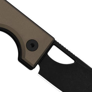 Kizer V3708A2 Little Ringbo, Brown Aluminum, AEB-L, Black Stonewashed