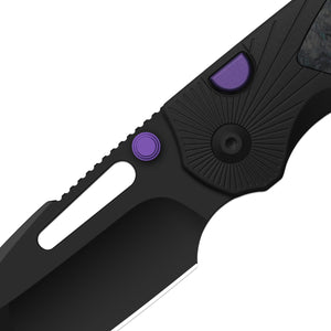 Kizer K3765BD1 Durandal, Black Aluminum & FatCarbon Black-Dark Matter, S35VN, Black PVD