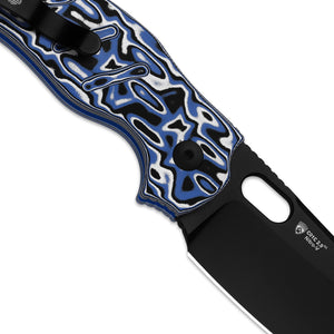 Kizer V3488.29BSA1 C01C 2.9 BS, Blue Vortex Micarta, Nitro-V, Black PVD