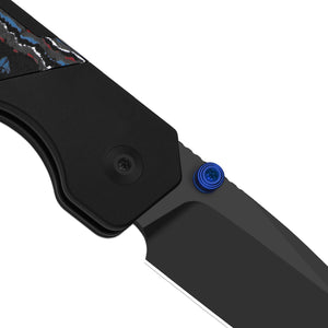 Kizer Ki3634.31BDA1 Militaw 315, Multicolored Aluminum & FatCarbon Nebula, M390 Matte DLC Ultra