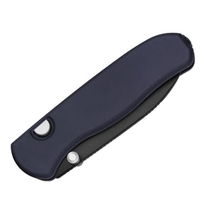 Kizer Ki3619BDA2 Drop Bear Zero, Dark Blue Aluminum, M390 Matte DLC Ultra