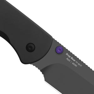 Kizer K3619.292BD3 Drop Bear 292 AirTi, Black Aluminum, M390, Gray PVD