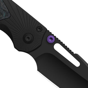 Kizer K3765BD1 Durandal, Black Aluminum & FatCarbon Black-Dark Matter, S35VN, Black PVD