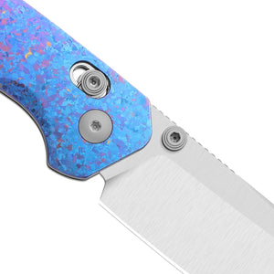 Kizer K3693ACS2 Madrac CL AirTi, Blue & Purple Crystallized Titanium, M390