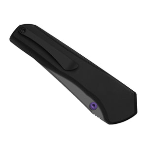 Kizer K3818ZBD1 Astur ZeroS, Black Aluminum, MagnaCut, Matte DLC Ultra
