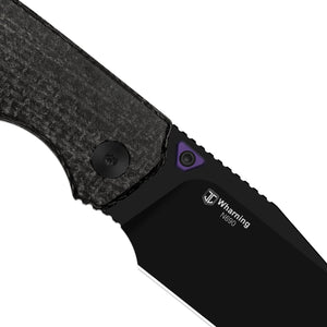Kizer V3738BW1 Wharning, Black Micarta, N690, Black PVD