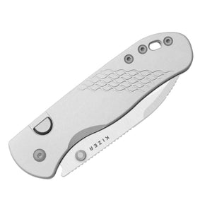 Kizer K3619.292BD4 Drop Bear 292 AirTi, Silver Aluminum, M390