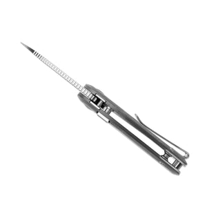 Kizer V2742A11 Microbe, Silver Aluminum Foil G10, 14C28N