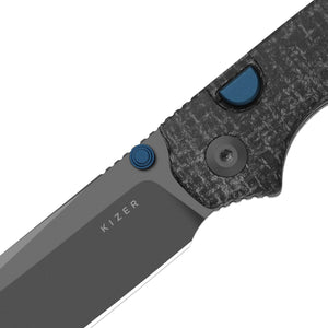 Kizer V3789BSA1 Pokiman BLL, Black Micarta, AEB-L, Gray PVD