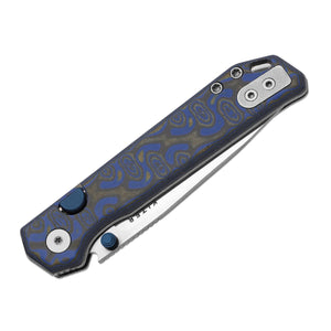 Kizer V3458.2BDA1 Begleiter 2.9, Blue Vortex Pattern Micarta, BD1N