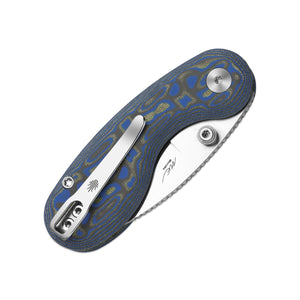 Kizer V2742A6 Microbe, Multicolored Vortex Micarta, 14C28N