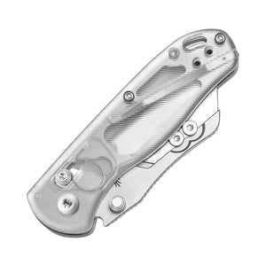 Kizer V3619JA5 Drop Bear Utility, White Acrylic, SK5 & 50Cr15MoV