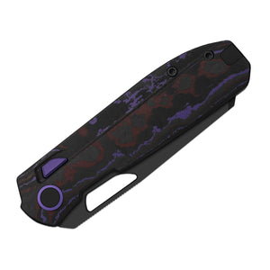 Kizer Ki3699BSA2 Mash, Black & Purple FatCarbon Purple Haze, M390, Matte DLC Ultra