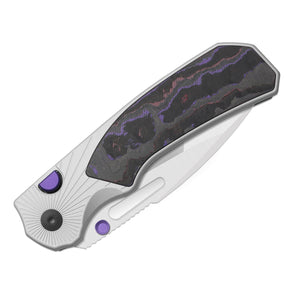 Kizer K3765BD3 Durandal, Multicolored Aluminum & FatCarbon Purple Haze, S35VN