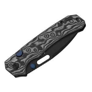 Kizer V3802BDA2 Outposter, Black Vortex Pattern Micarta, Nitro-V, Black PVD