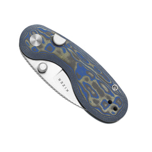 Kizer V2742A6 Microbe, Multicolored Vortex Micarta, 14C28N
