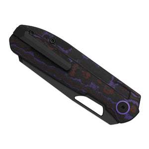 Kizer Ki3699BSA2 Mash, Black & Purple FatCarbon Purple Haze, M390, Matte DLC Ultra