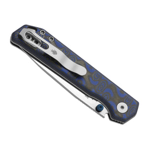 Kizer V3458.2BDA1 Begleiter 2.9, Blue Vortex Pattern Micarta, BD1N