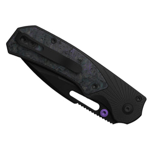 Kizer K3765BD1 Durandal, Black Aluminum & FatCarbon Black-Dark Matter, S35VN, Black PVD