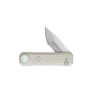 OKNIFE LK Folding Pocket Knife w/ Rechargeable Flashlight