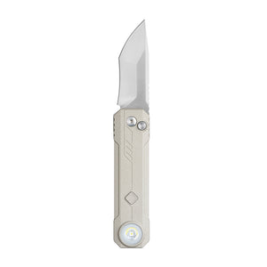 OKNIFE LK Folding Pocket Knife w/ Rechargeable Flashlight