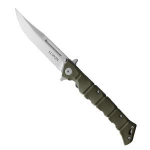 Cold Steel Medium Luzon Folding Flipper Knife OD Green GFN (4" Satin)