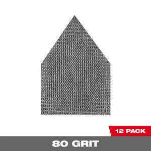 Milwaukee 48-80-5080 3-3/4" 80-Grit Mesh Sanding Sheets for M12 FUEL Sander 12PK
