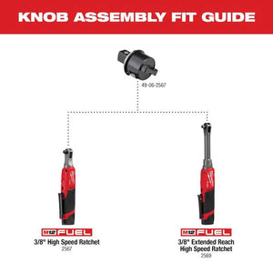Milwaukee 49-06-2567 3/8inch High Speed Ratchet Tall Shift Knob Assembly