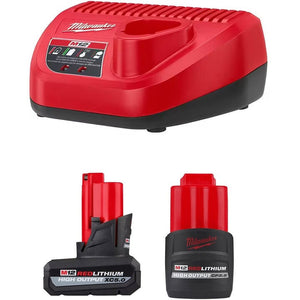 Milwaukee 48-59-2452S M12 5.0 Ah + 2.5 Ah Batteries w/ Charger (Open Box)