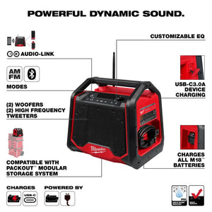 Milwaukee 2956-20 M18 Bluetooth Jobsite Radio & Battery Charger (Blemished)