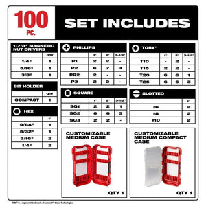Milwaukee 48-32-5150 Shockwave Impact Driver Bit Set (100-Piece)