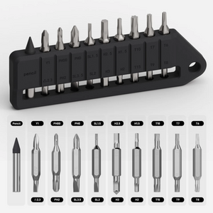 Oknife MBS1 4mm Hex Bit Screwdriver Set, 9 PCS Durable S2 Tool Steel Double-Ended Bit Set