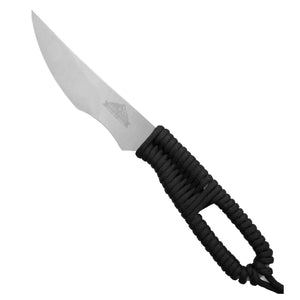 Ontario Hunt Plus Caper Fixed Blade Knife Black Cord Wrapped (4" Satin) 9718C