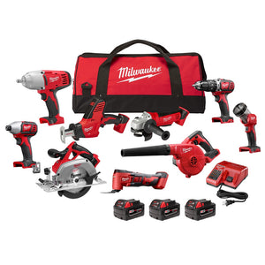 Milwaukee 2695-29P M18 Cordless 9 Tool Combo Kit