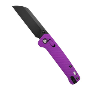 QSP Penguin Glyde Lock Knife Purple FRN (3.1" Black)