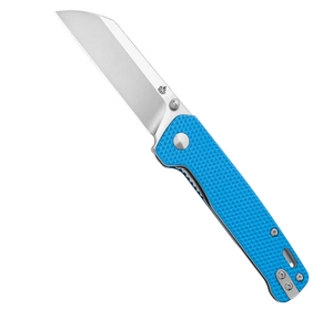 QSP Penguin Liner Lock Knife Blue Diamond Aluminum (3" Satin S90V)
