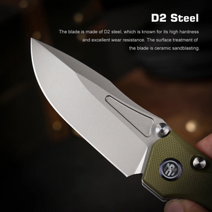 Remette RNDG2 RT-Rhino Knife, G10, D2, Ceramic Sandblasting
