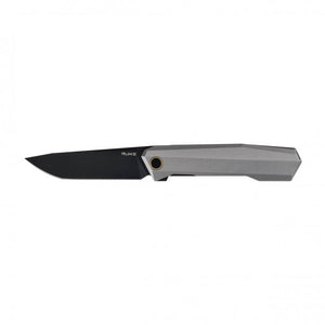 Ruike P166 Linerlock Gray Aluminum (3.75 Black DLC) 14C28N