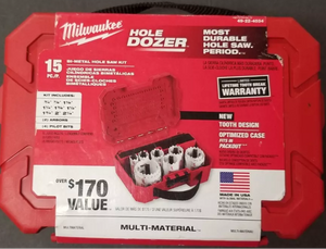 Milwaukee 49-22-4034 15 Piece Hole Dozer Bi-Metal Hole Saw Kit