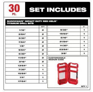 Milwaukee 48-89-4330 Titanium Drill Bit Set (30-Piece)