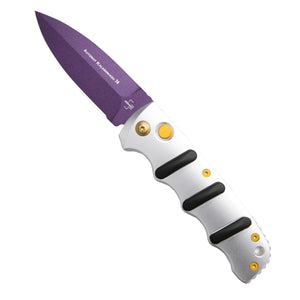 Boker Purple Sabre Kalashnikov Dagger Manual Knife Silver Al (3.25" Purple D2)