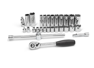 SATA ST09934 29 Piece 3/8" Drive 6 Point SAE Socket Tray Set