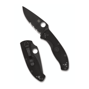 Spyderco Tenacious Lightweight Folding Knife FRN (3.375" Black Serr)