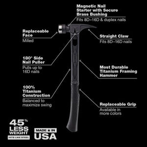 Stiletto TIB15MC-CBL TIBONE 15oz Milled/Curved Titanium Limited Edition Black