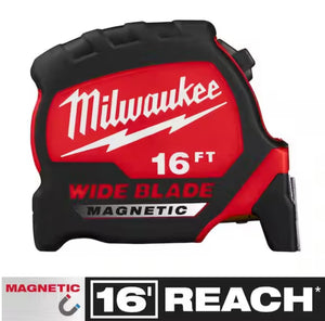 Milwaukee 48-22-0216M 16 ft. x 1-5/16" Wide Blade Magnetic Tape Measure