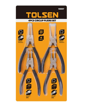 Tolsen Tools 10097 4PCS Circlip Pliers Set