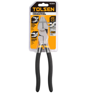 Tolsen Tools 10304 9-1/2" High Leverage Combination Pliers