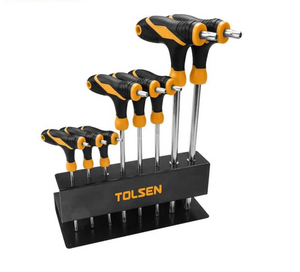 Tolsen Tools 20063 8PCS Industrial Torx T-Handle Screwdriver Set with Stand