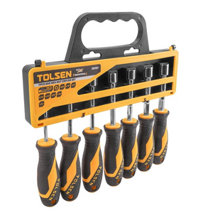 Tolsen Tools 20197 7PCS SAE Hex Nut Driver Set