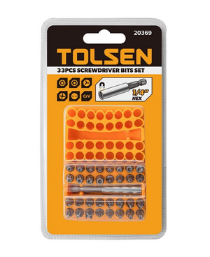 Tolsen Tools 20369 33PCS Magnetic Bit Holder Set